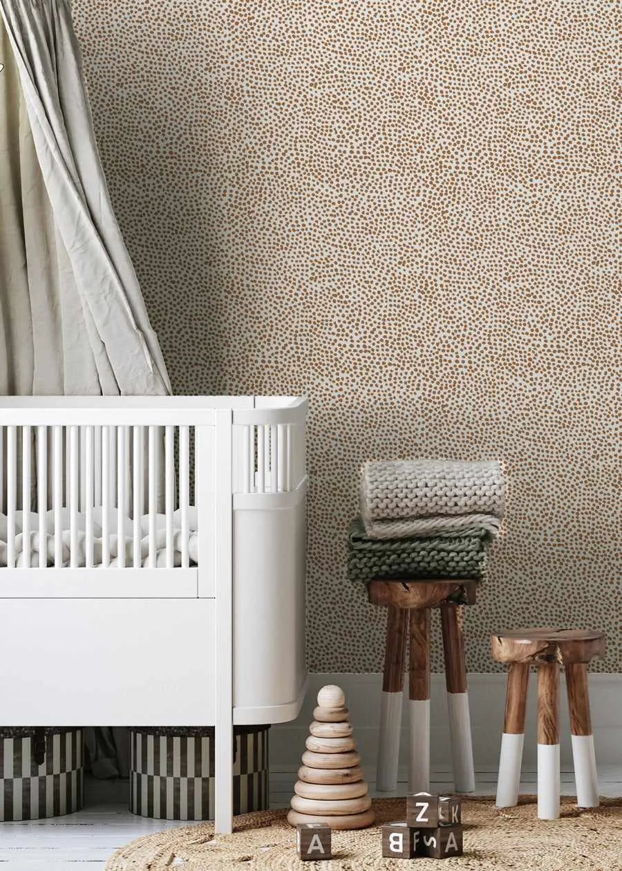 Tiny Dots Wallpaper in Terra-Wallpaper-Buy Kids Removable Wallpaper Online Our Custom Made Children‚àö¬¢‚Äö√á¬®‚Äö√ë¬¢s Wallpapers Are A Fun Way To Decorate And Enhance Boys Bedroom Decor And Girls Bedrooms They Are An Amazing Addition To Your Kids Bedroom Walls Our Collection of Kids Wallpaper Is Sure To Transform Your Kids Rooms Interior Style From Pink Wallpaper To Dinosaur Wallpaper Even Marble Wallpapers For Teen Boys Shop Peel And Stick Wallpaper Online Today With Olive et Oriel