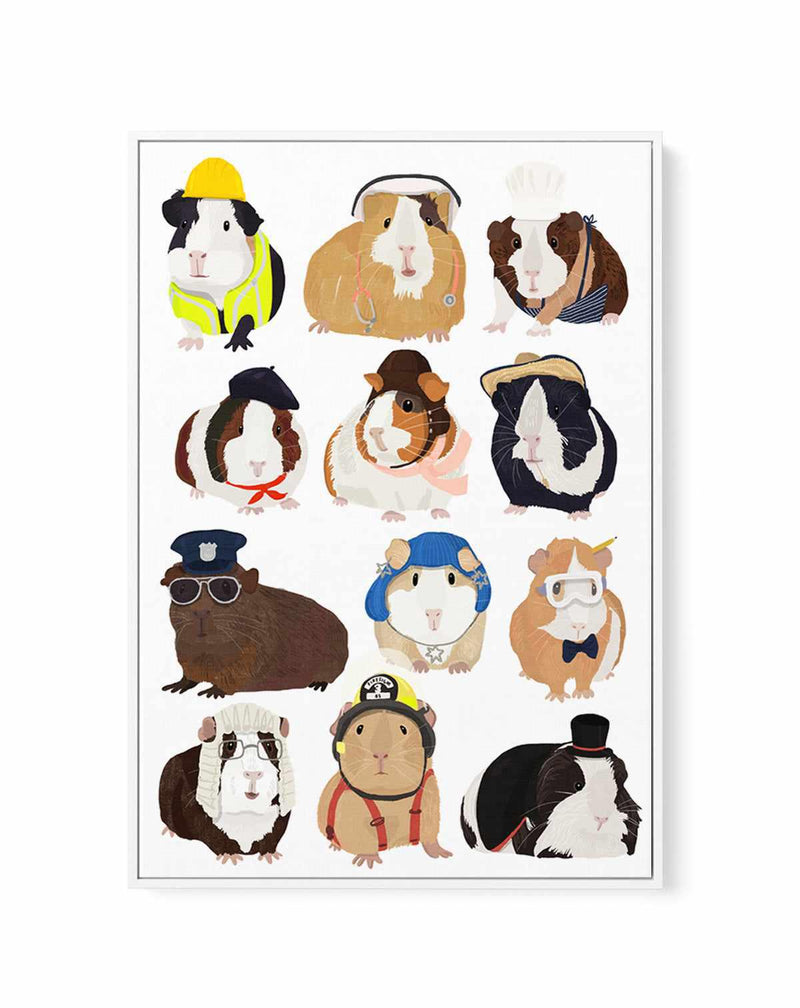 Tiny Paws, Big Careers | Framed Canvas Art Print from Olive et Oriel where you can shop wallpaper and artworks online