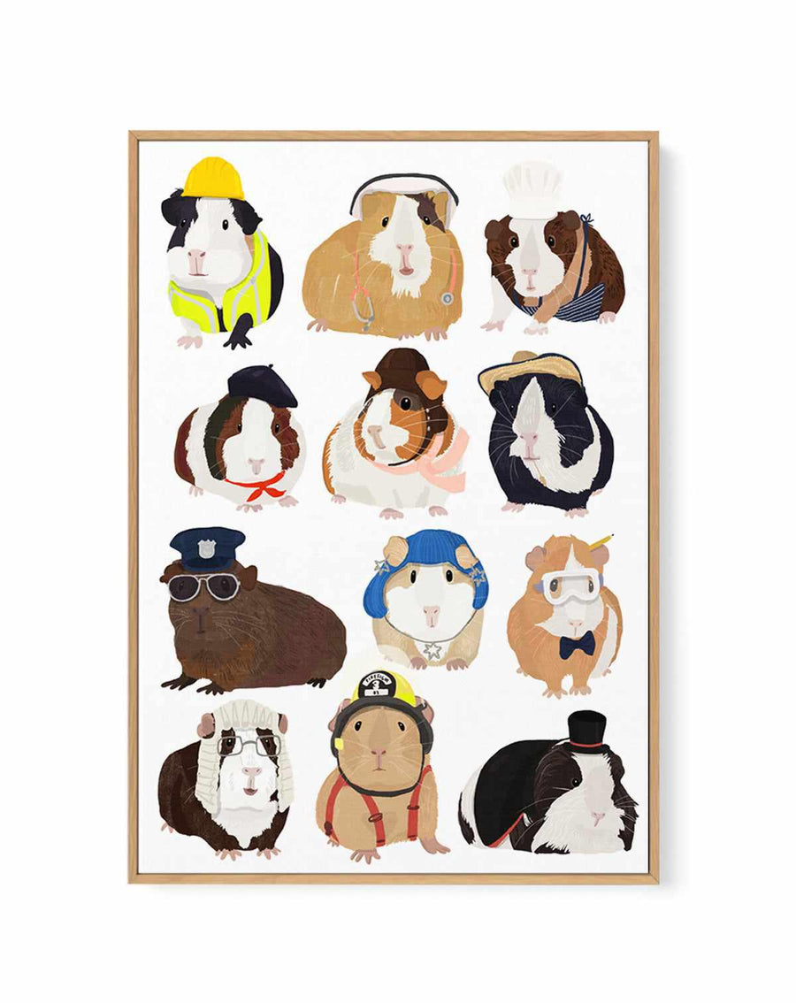Tiny Paws, Big Careers | Framed Canvas Art Print from Olive et Oriel where you can shop wallpaper and artworks online