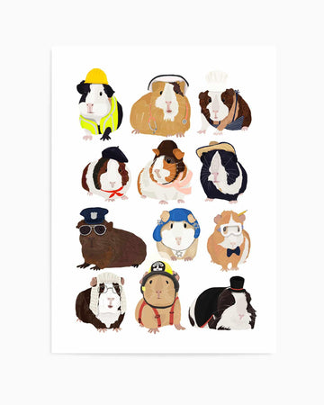 Tiny Paws, Big Careers | Art Print from Olive et Oriel where you can shop wallpaper and artworks online