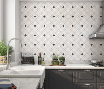 Tiny Check Marble Wallpaper from Olive et Oriel where you can shop wallpaper and artworks online