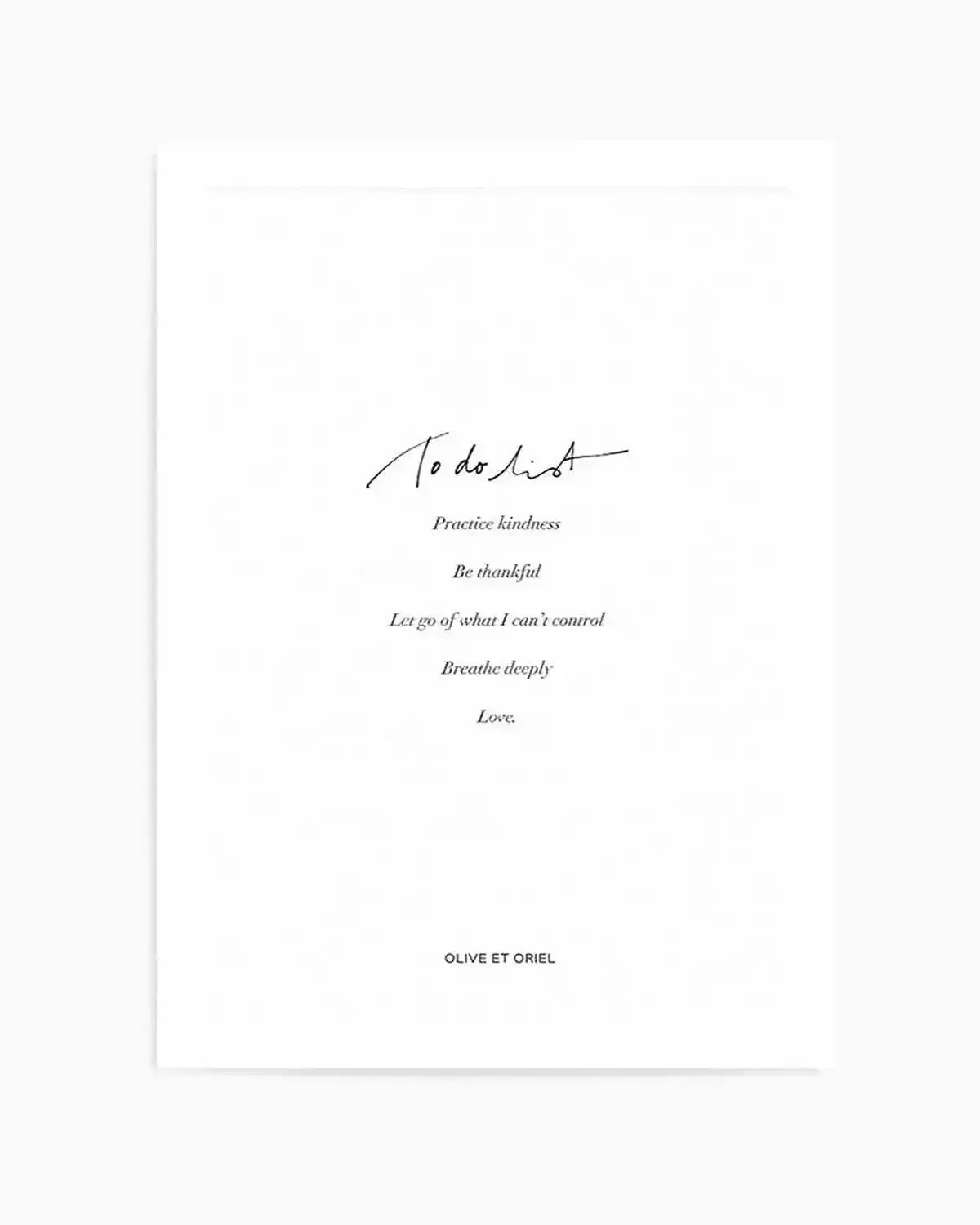 To Do List Art Print from Olive et Oriel where you can shop wallpaper and artworks online