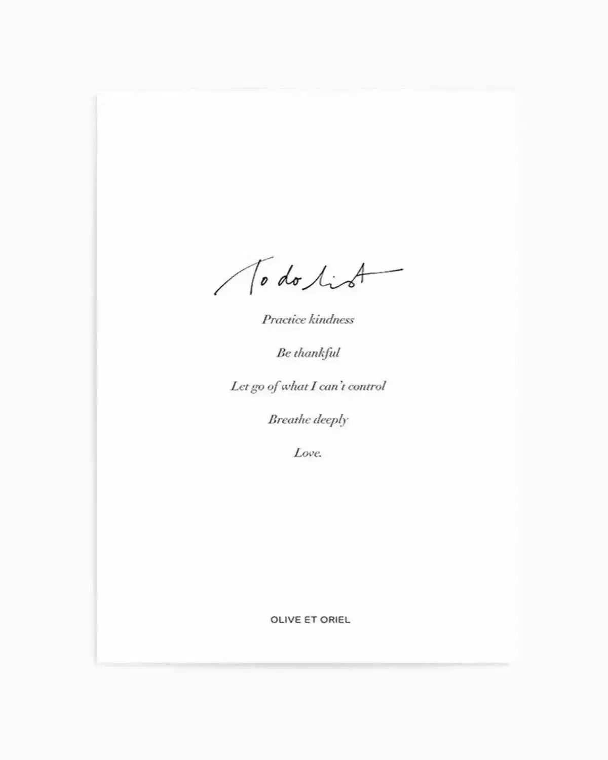 To Do List Art Print from Olive et Oriel where you can shop wallpaper and artworks online