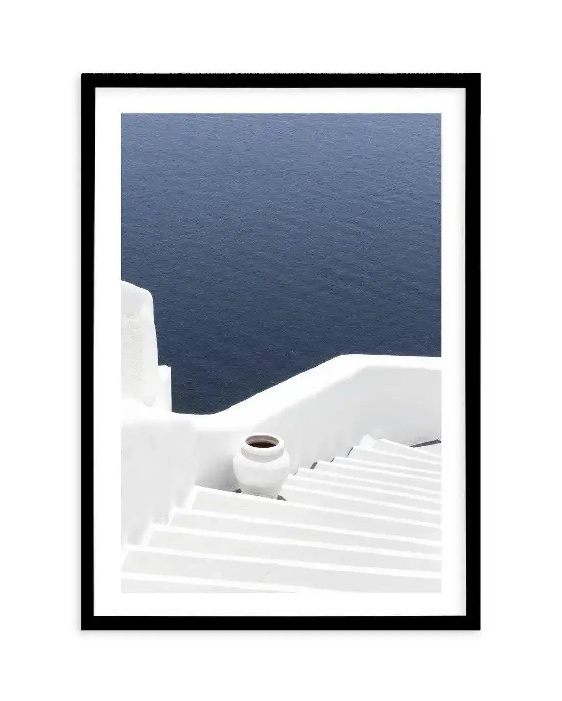 To The Sea | Santorini Art Print-Shop Greece Wall Art Prints Online with Olive et Oriel - Our collection of Greek Islands art prints offer unique wall art including blue domes of Santorini in Oia, mediterranean sea prints and incredible posters from Milos and other Greece landscape photography - this collection will add mediterranean blue to your home, perfect for updating the walls in coastal, beach house style. There is Greece art on canvas and extra large wall art with fast, free shipping acr
