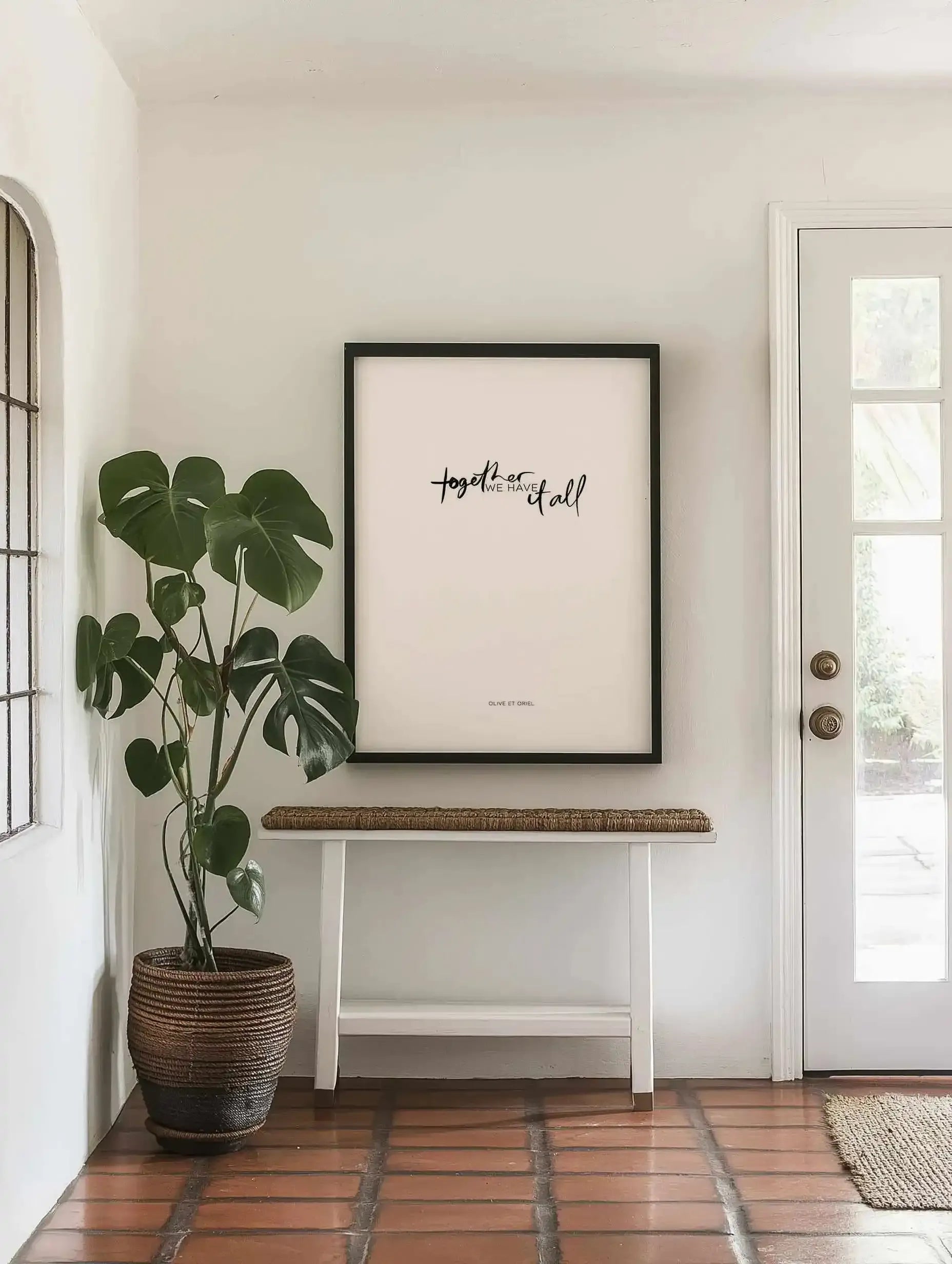 Together, We Have It All | Hand scripted Art Print from Olive et Oriel where you can shop wallpaper and artworks online