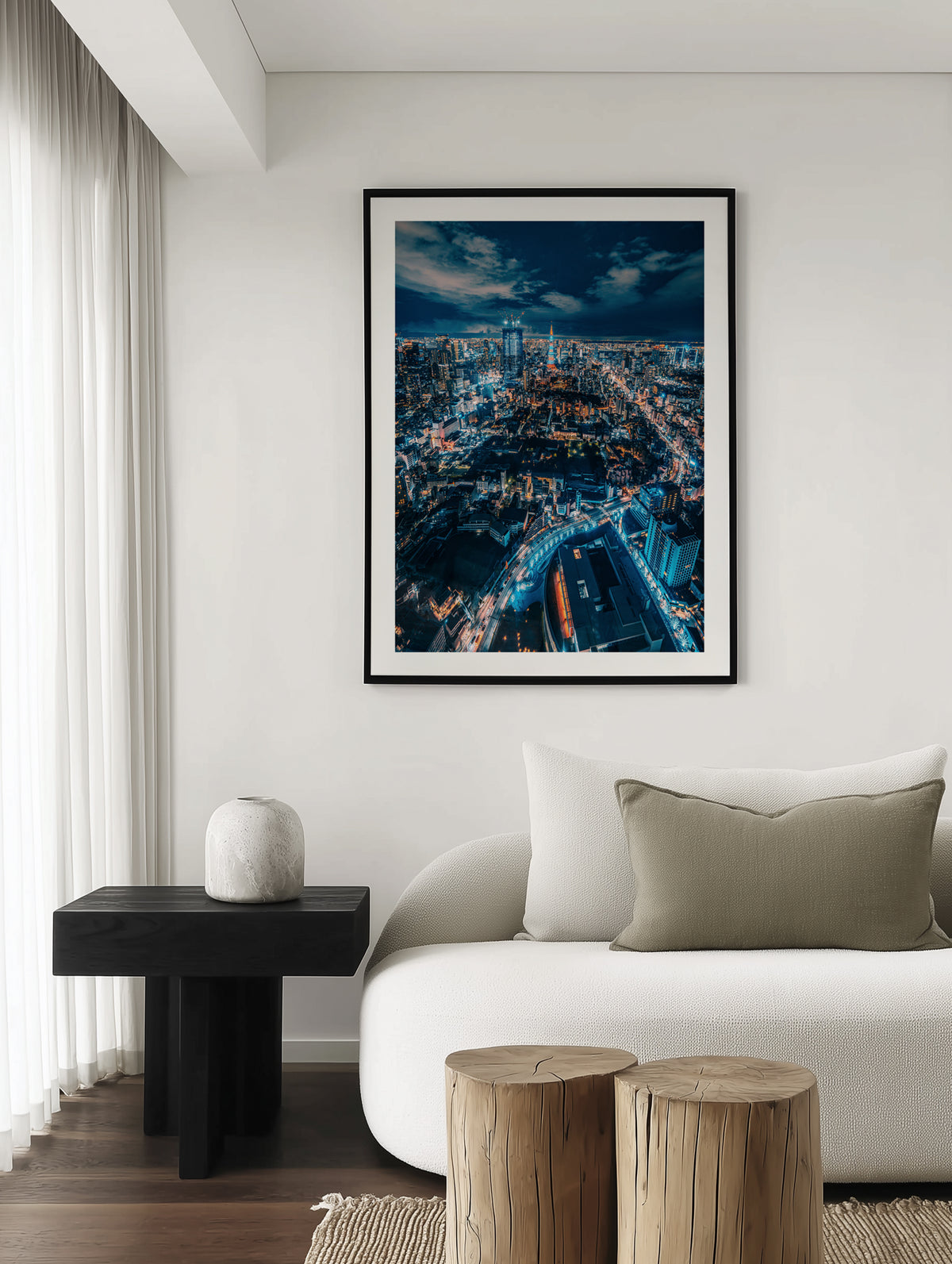 Tokyo City Lights by Christopher Snowman | Art Print