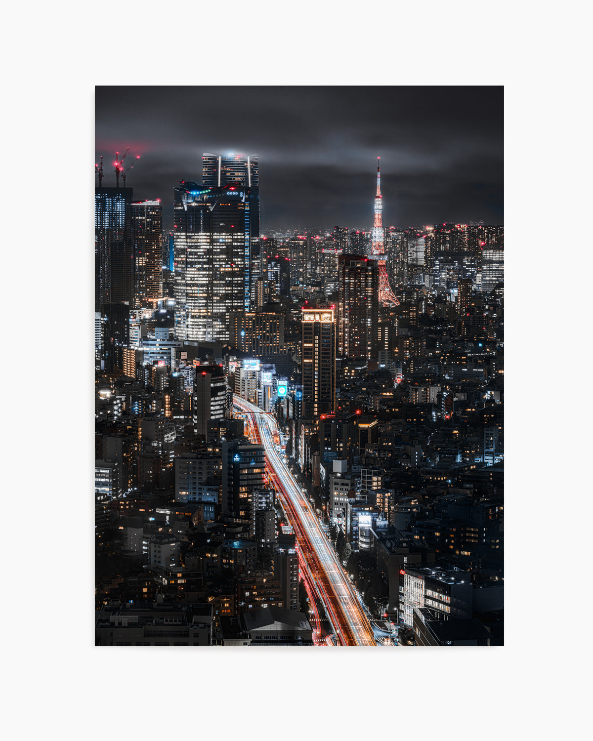 Tokyo City Night Lights by I_ha__to | Art Print