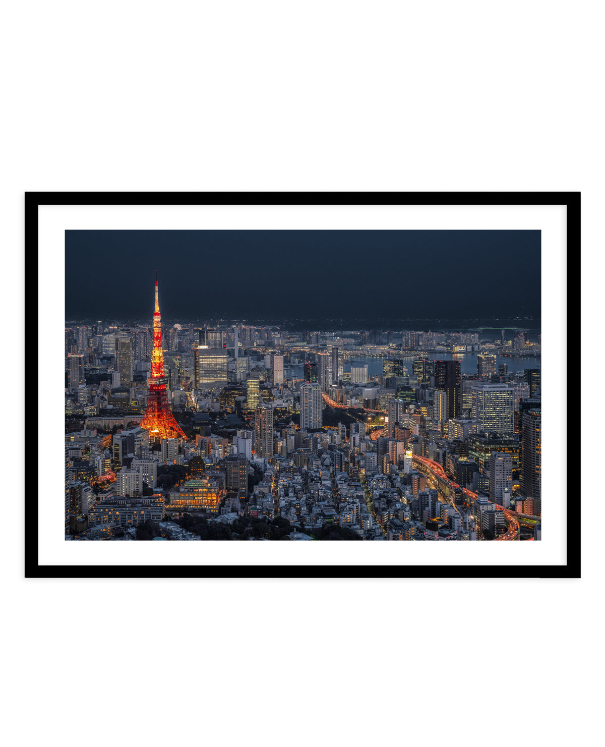 Tokyo City Night View by Rana Jabeen | Art Print