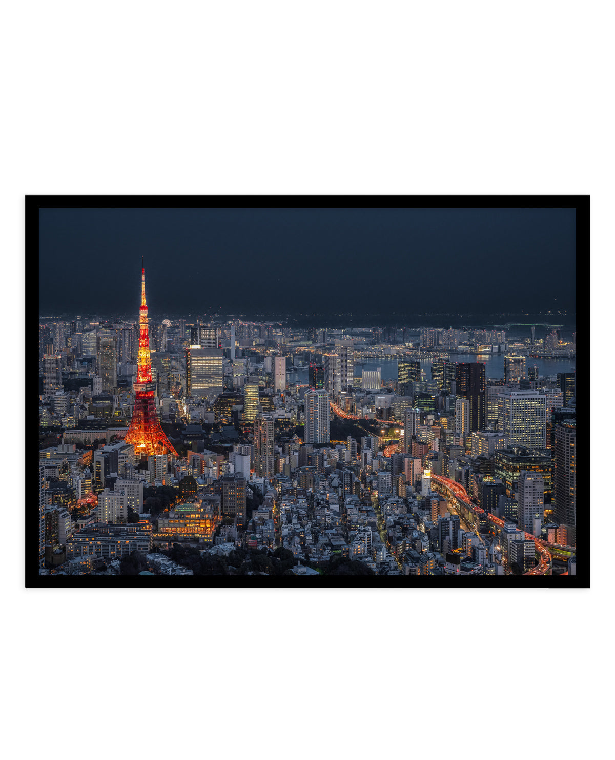 Tokyo City Night View by Rana Jabeen | Art Print