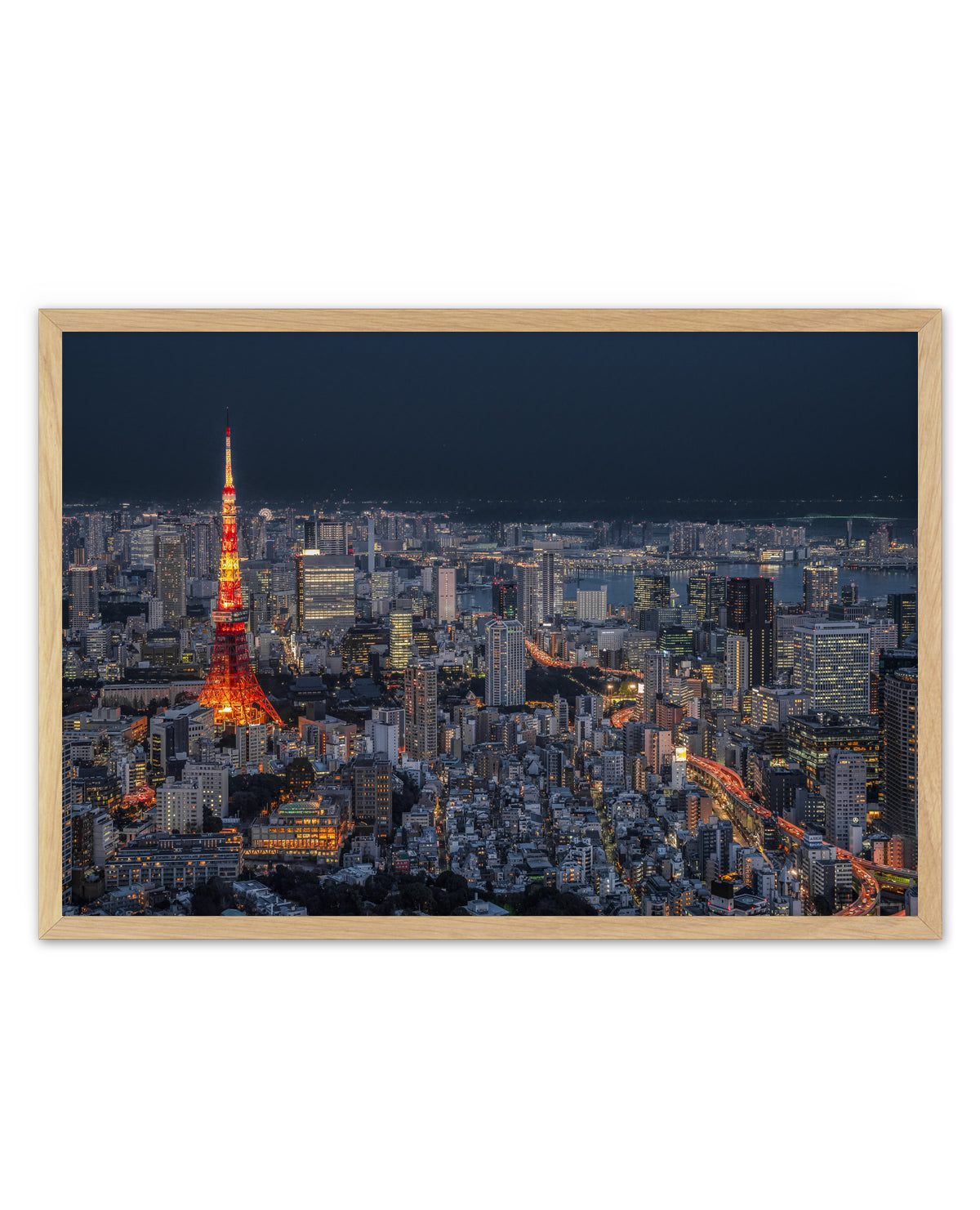 Tokyo City Night View by Rana Jabeen | Art Print