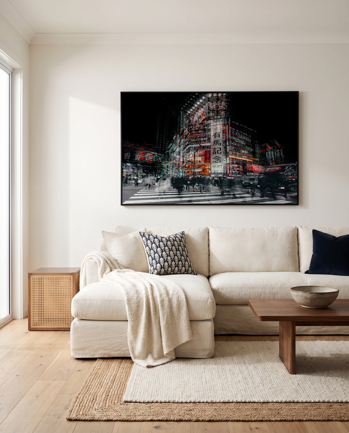 Tokyo Night Motion by Carmine Chiriaco | Framed Canvas Art Print