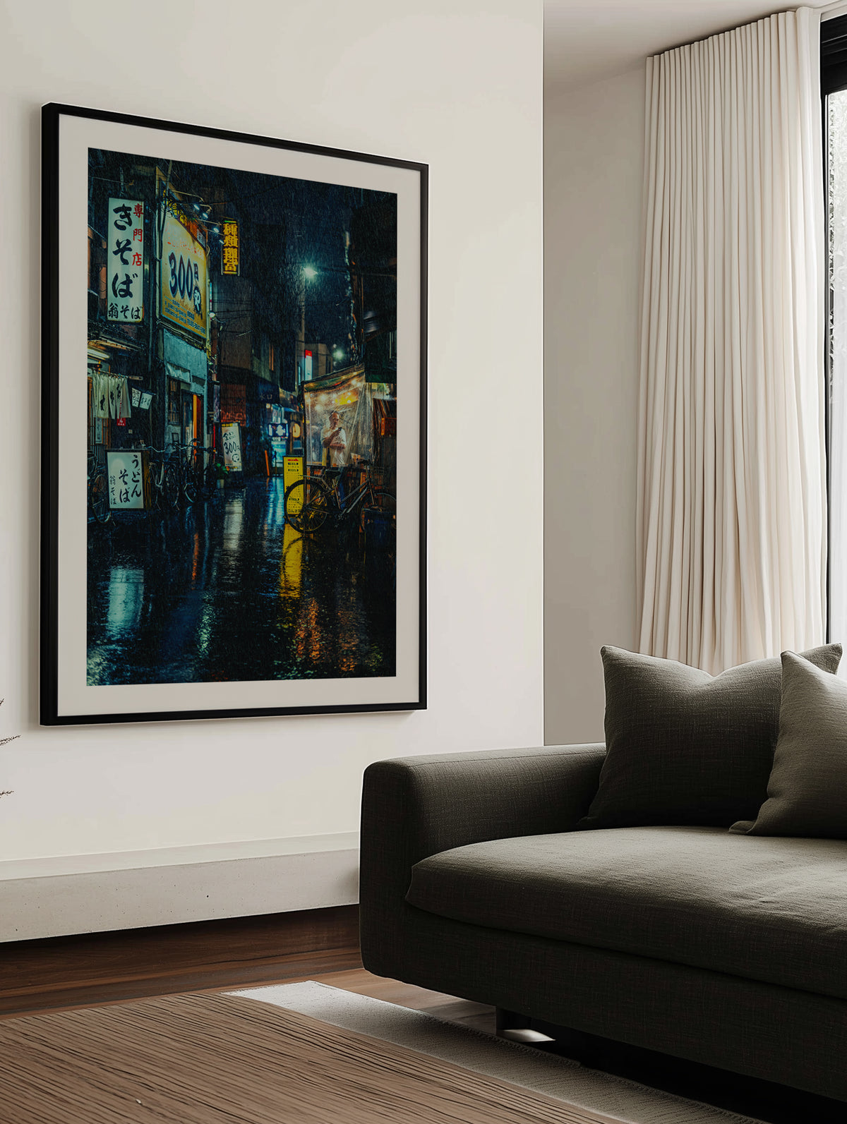 Tokyo Rainy Night by Yuzo Fujii | Art Print