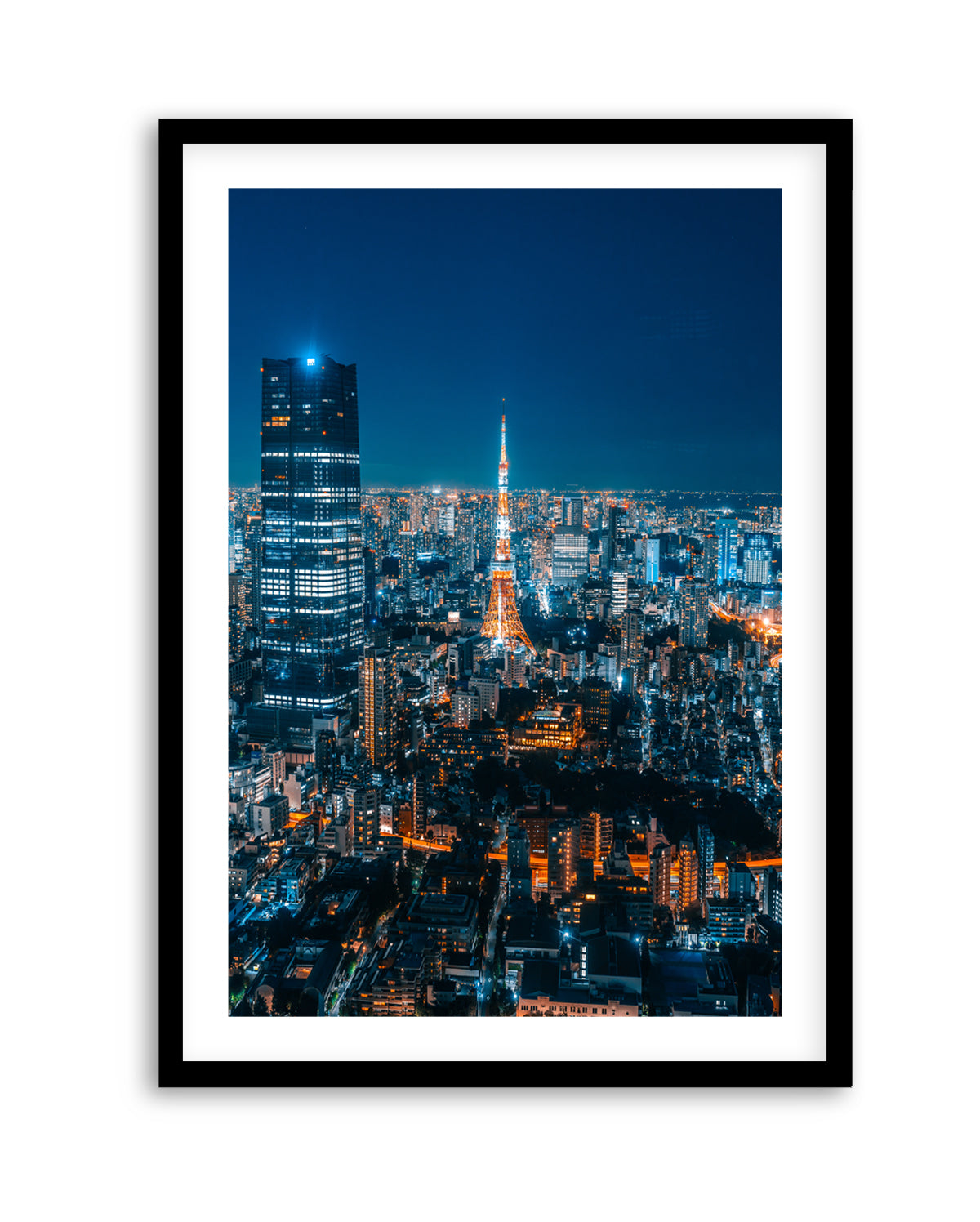 Tokyo Tower Night View by Christopher Snowman | Art Print