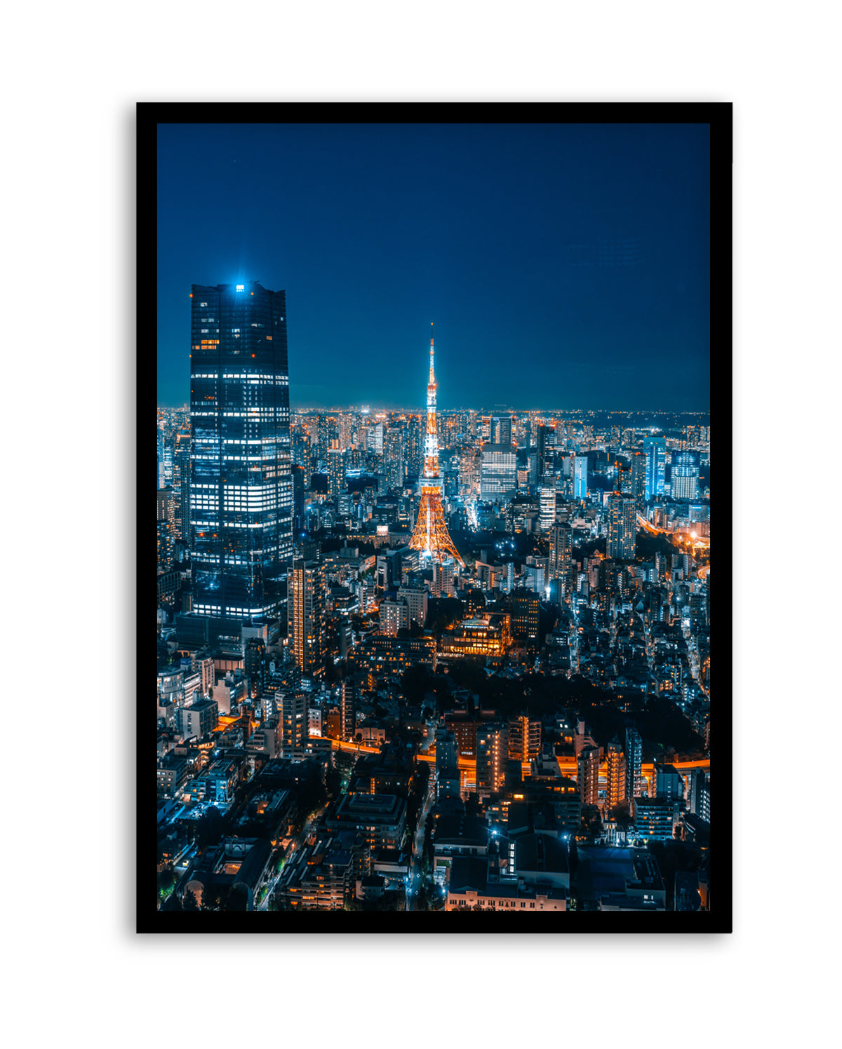 Tokyo Tower Night View by Christopher Snowman | Art Print