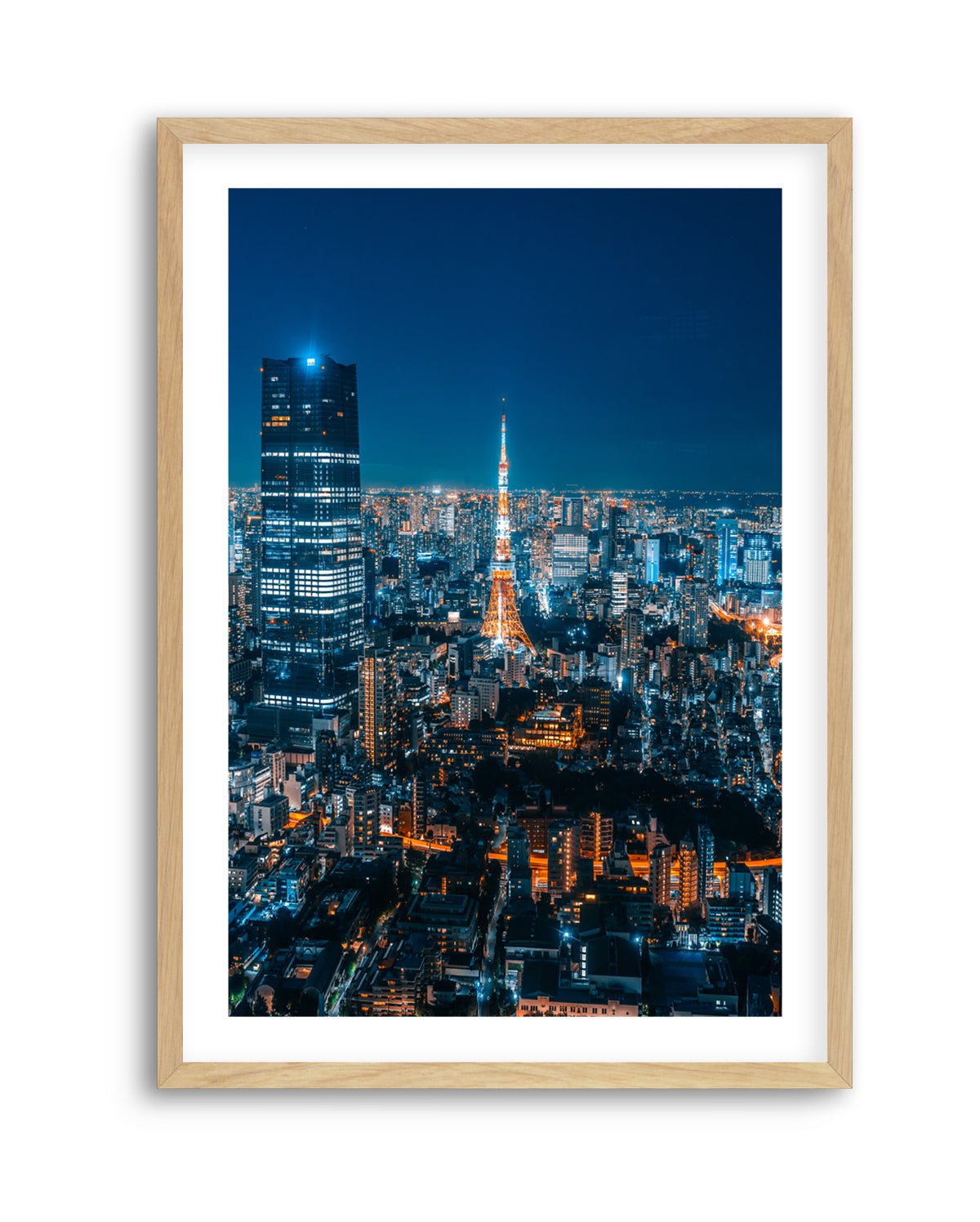 Tokyo Tower Night View by Christopher Snowman | Art Print