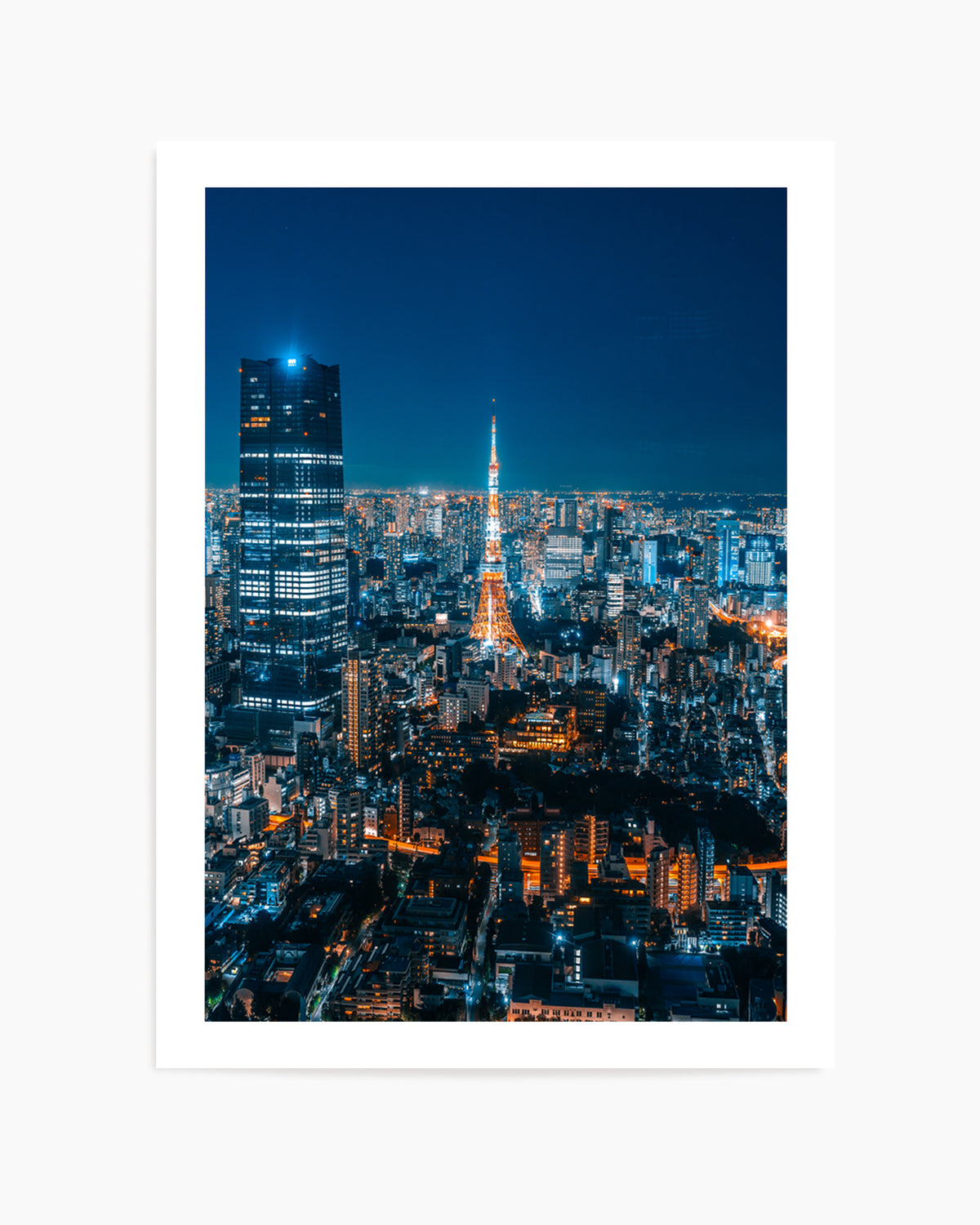 Tokyo Tower Night View by Christopher Snowman | Art Print