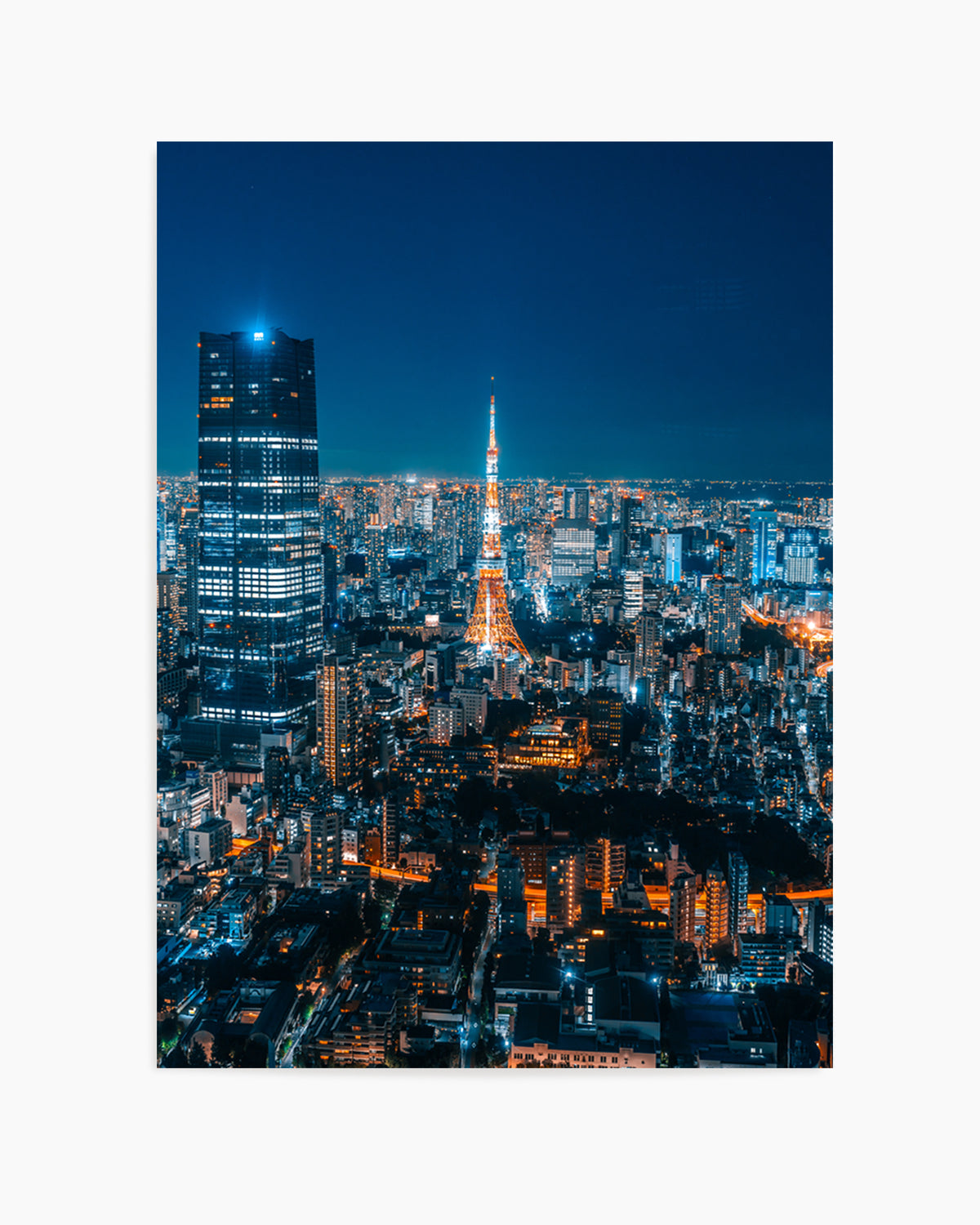 Tokyo Tower Night View by Christopher Snowman | Art Print