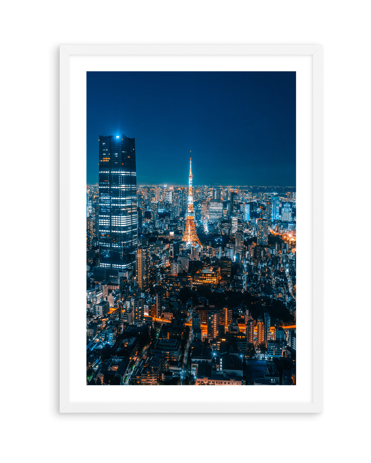 Tokyo Tower Night View by Christopher Snowman | Art Print
