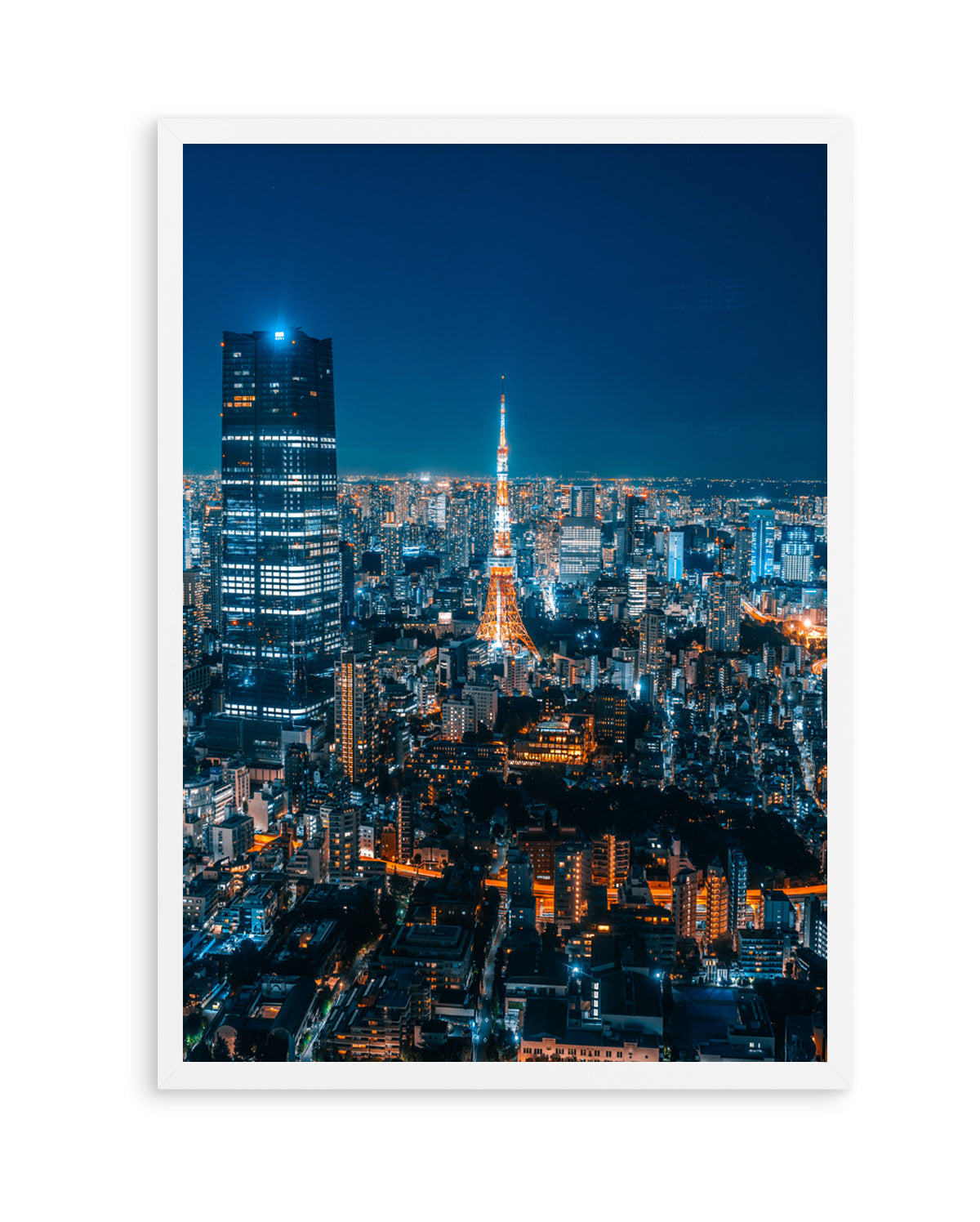 Tokyo Tower Night View by Christopher Snowman | Art Print