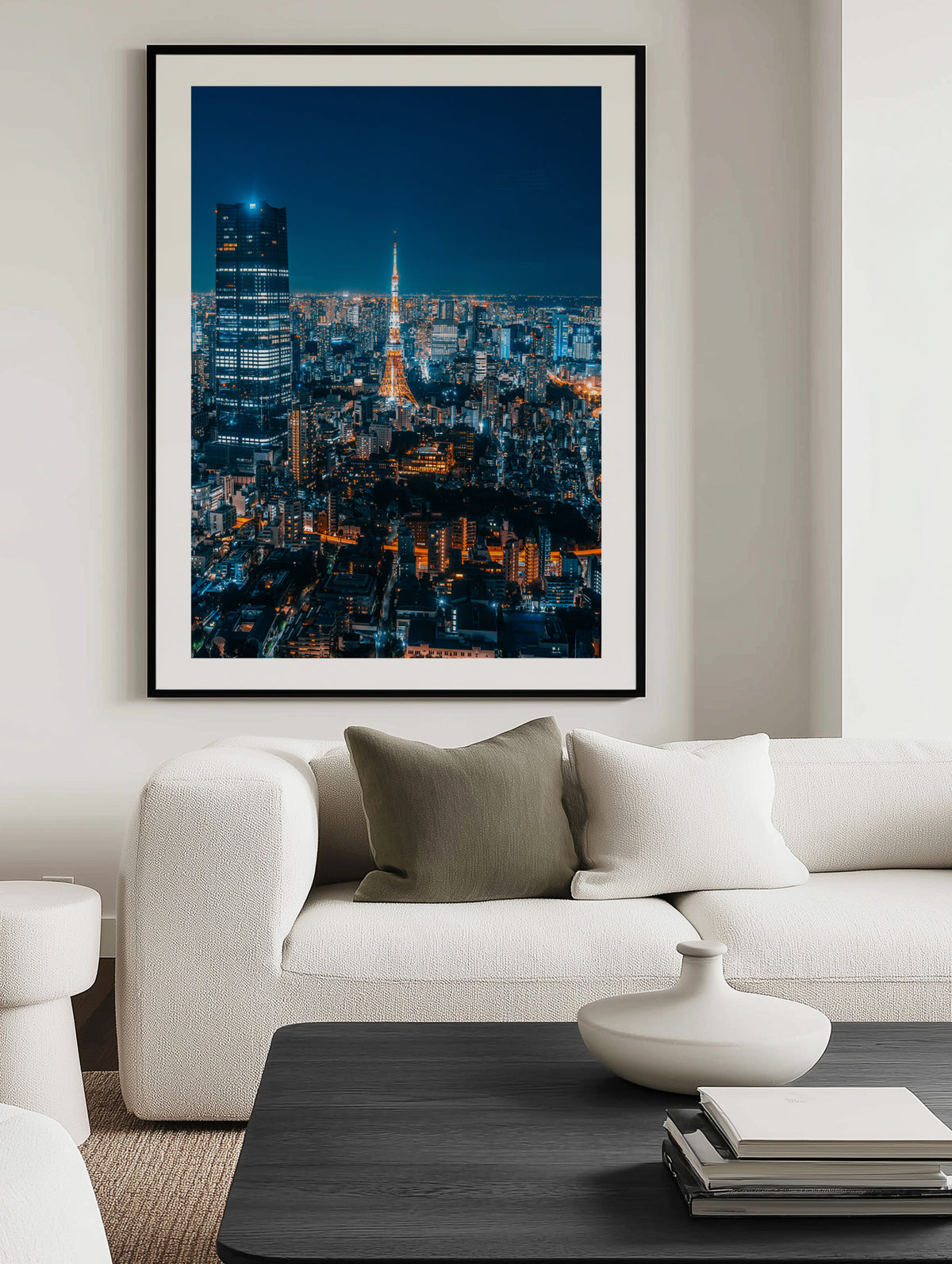 Tokyo Tower Night View by Christopher Snowman | Art Print
