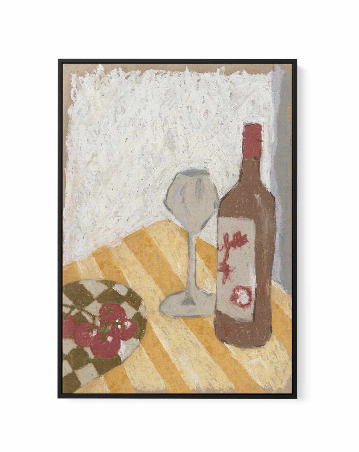 Tomatoes and Wine | Framed Canvas Art Print from Olive et Oriel where you can shop wallpaper and artworks online