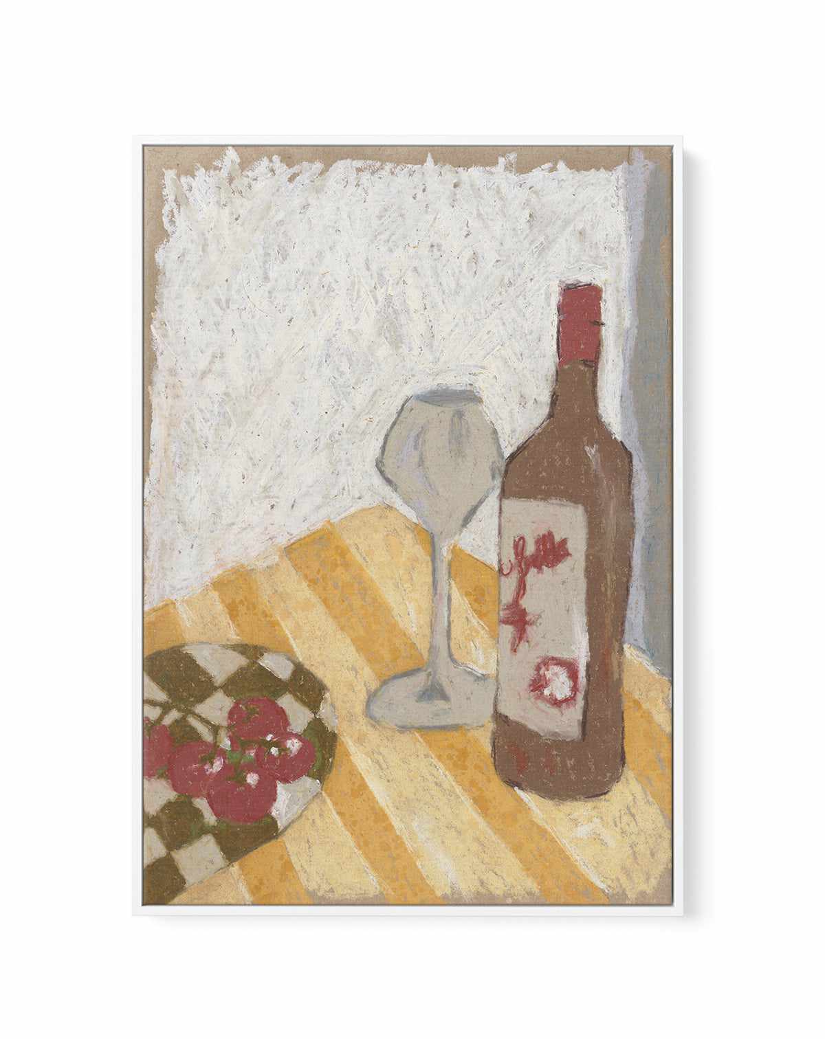 Tomatoes and Wine | Framed Canvas Art Print from Olive et Oriel where you can shop wallpaper and artworks online