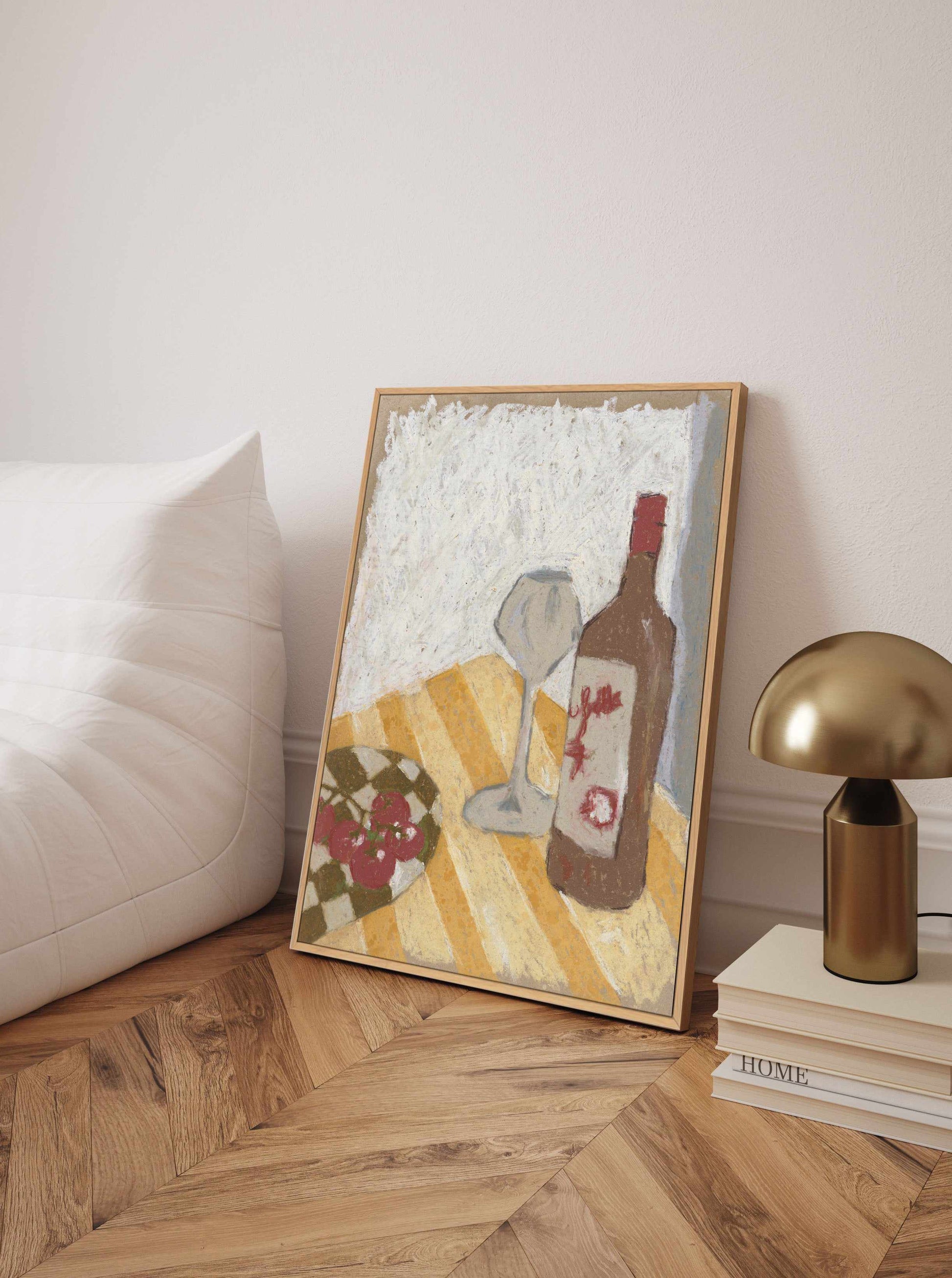 Tomatoes and Wine | Framed Canvas Art Print from Olive et Oriel where you can shop wallpaper and artworks online
