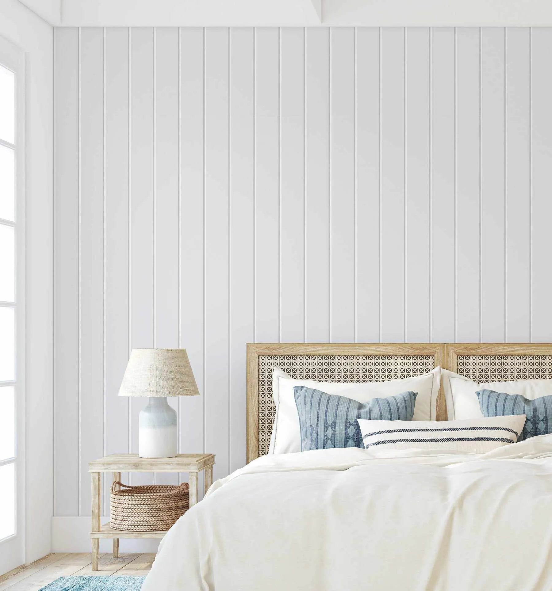 Tongue & Groove Wood Panel Wallpaper | Light Grey-Wallpaper-Buy Kids Removable Wallpaper Online Our Custom Made Children√¢‚Ç¨‚Ñ¢s Wallpapers Are A Fun Way To Decorate And Enhance Boys Bedroom Decor And Girls Bedrooms They Are An Amazing Addition To Your Kids Bedroom Walls Our Collection of Kids Wallpaper Is Sure To Transform Your Kids Rooms Interior Style From Pink Wallpaper To Dinosaur Wallpaper Even Marble Wallpapers For Teen Boys Shop Peel And Stick Wallpaper Online Today With Olive et Oriel