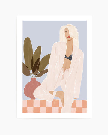 Too Lazy To Yoga By Ivy Green Illustration | Art Print from Olive et Oriel where you can shop wallpaper and artworks online