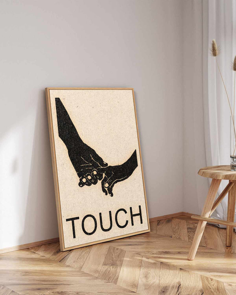 Touch by David Schmitt | Framed Canvas Art Print