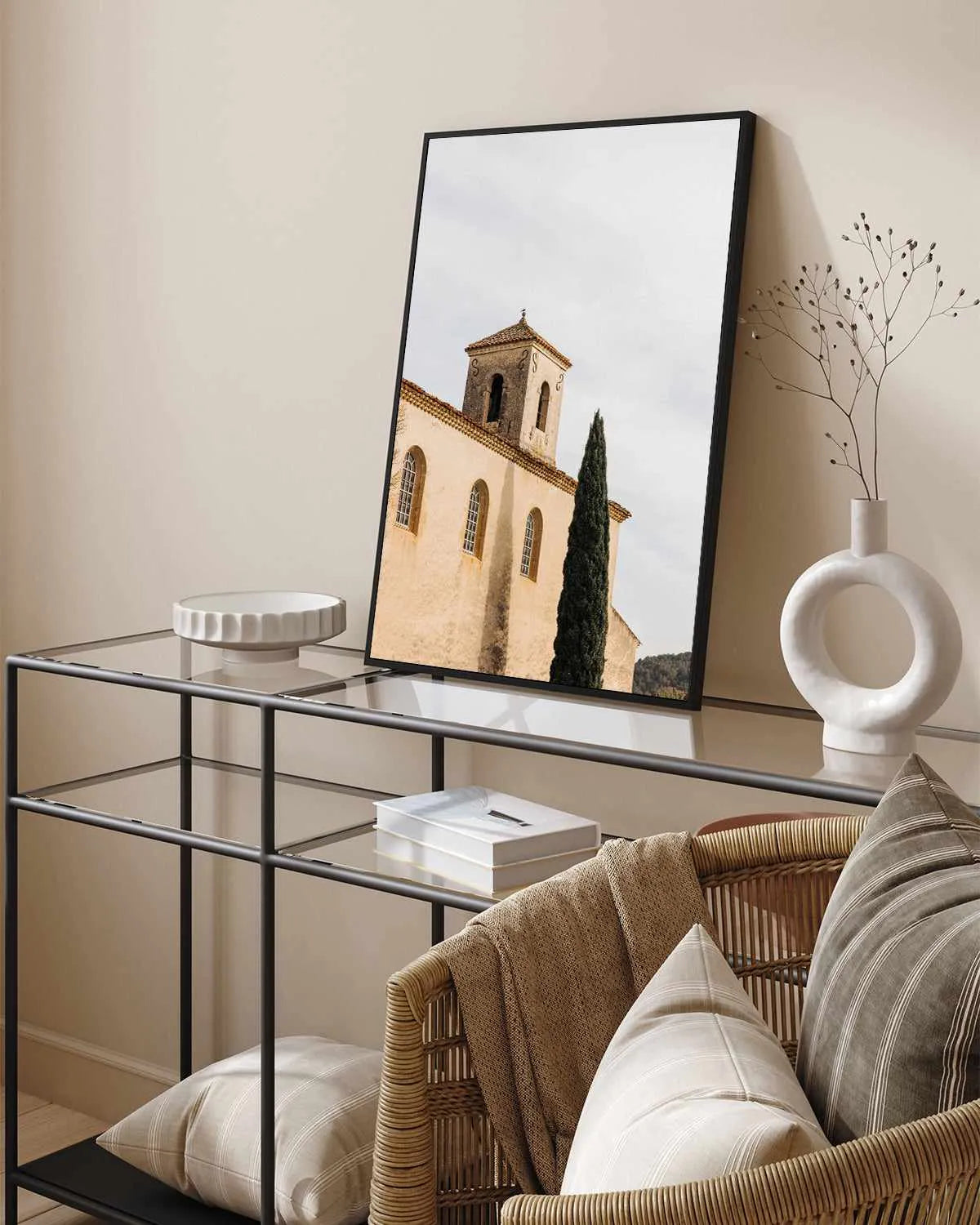 Tower Provence by Jovani Demetrie | Framed Canvas Art Print from Olive et Oriel where you can shop wallpaper and artworks online