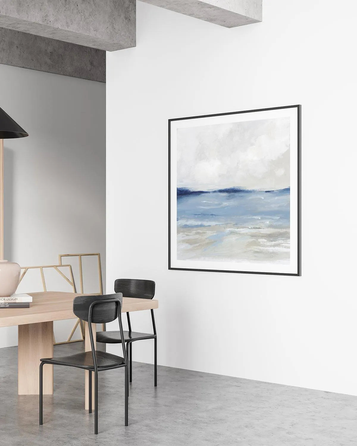 Tranquil Blue Beach Art Print from Olive et Oriel where you can shop wallpaper and artworks online