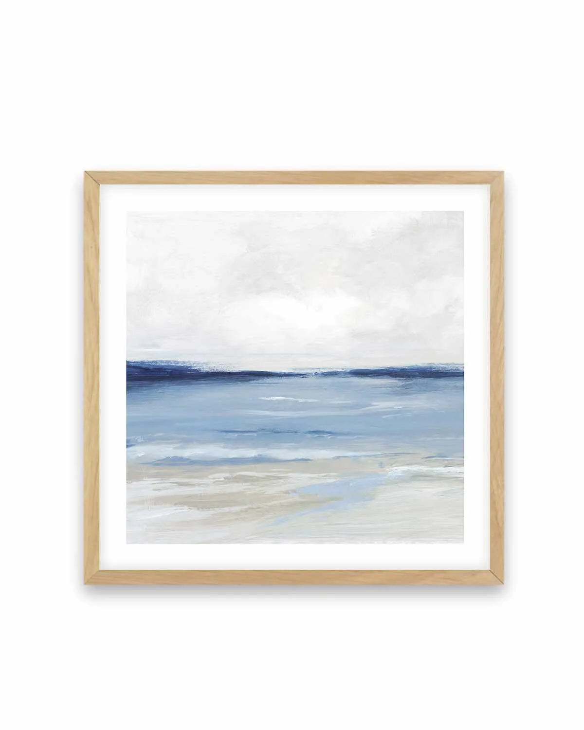 Tranquil Blue Beach Left SQ Art Print from Olive et Oriel where you can shop wallpaper and artworks online