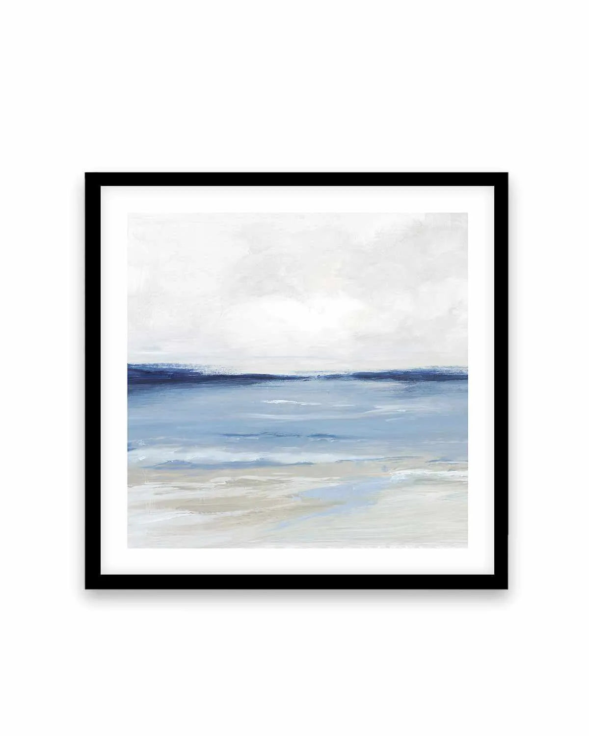 Tranquil Blue Beach Left SQ Art Print from Olive et Oriel where you can shop wallpaper and artworks online