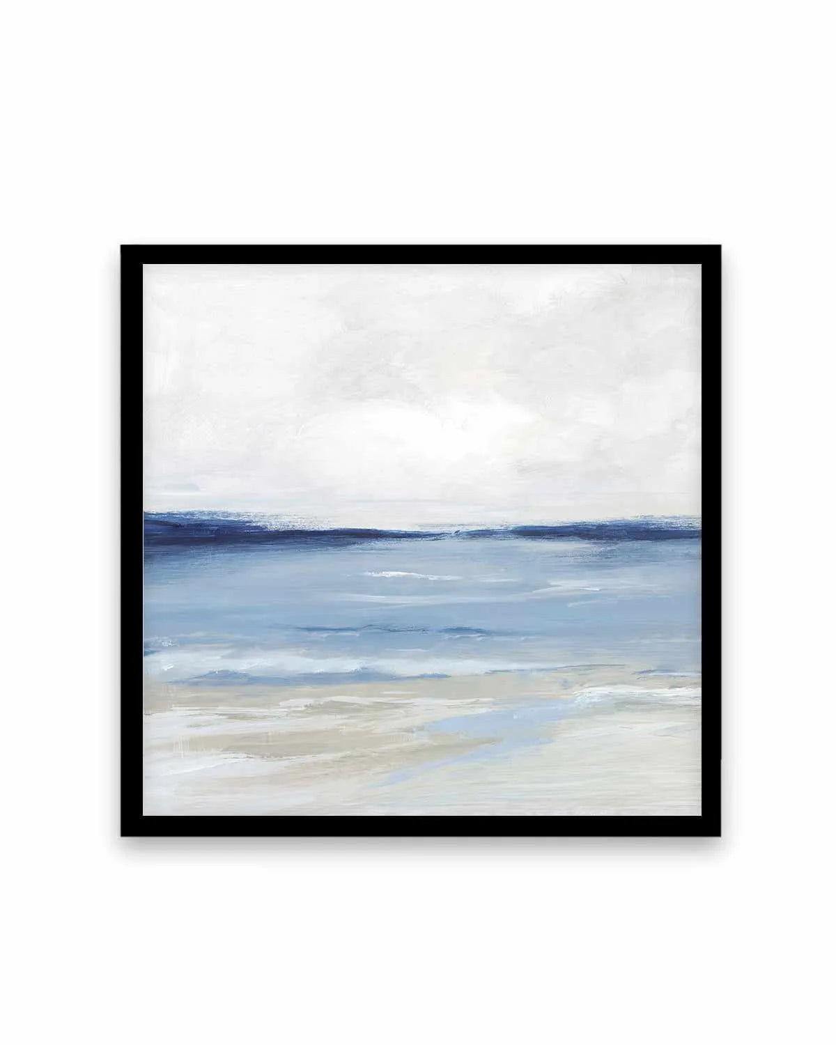 Tranquil Blue Beach Left SQ Art Print from Olive et Oriel where you can shop wallpaper and artworks online