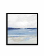 Tranquil Blue Beach Left SQ Art Print