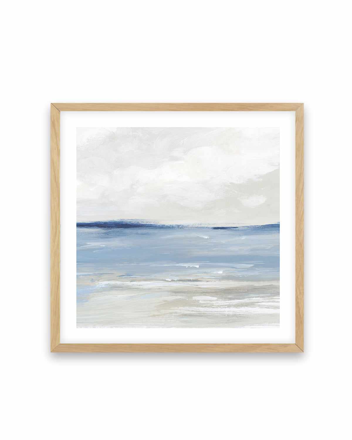 Tranquil Blue Beach Right SQ Art Print