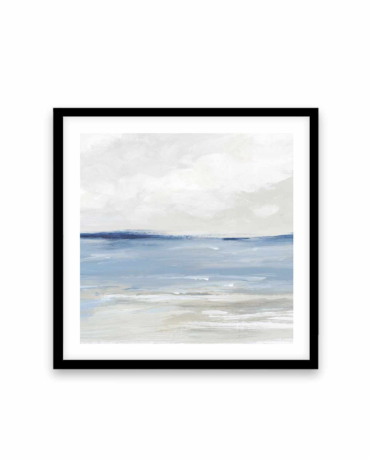 Tranquil Blue Beach Right SQ Art Print