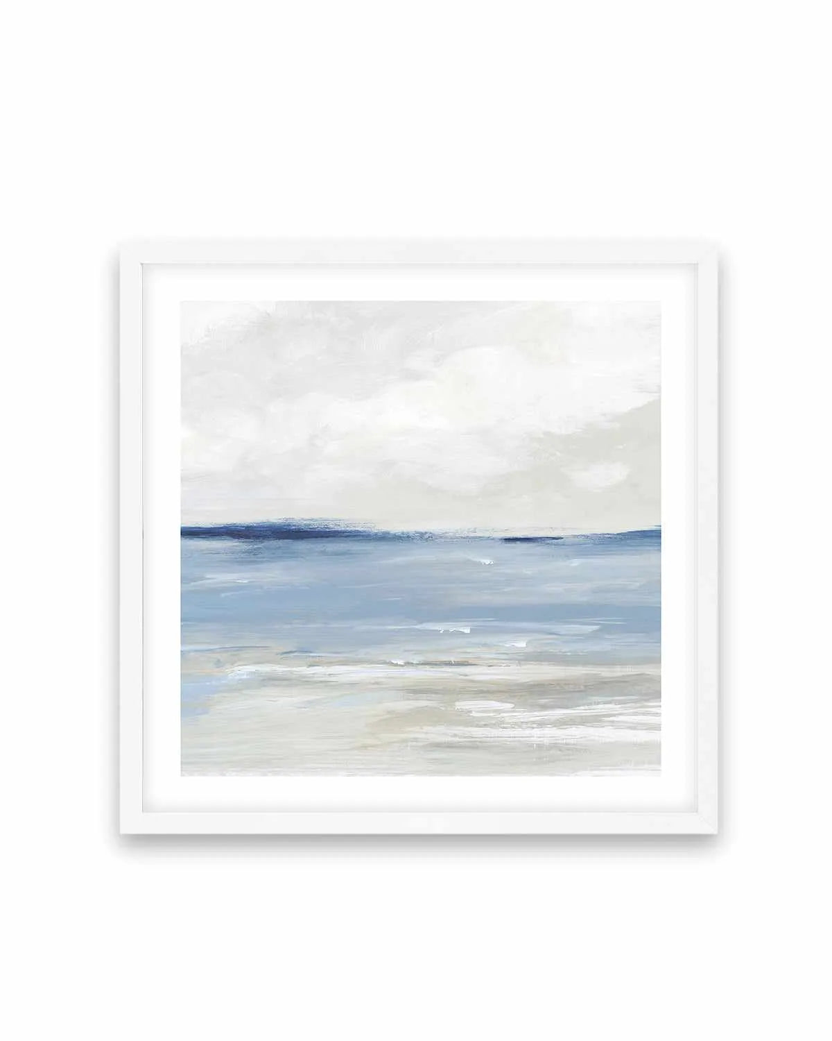Tranquil Blue Beach Right SQ Art Print from Olive et Oriel where you can shop wallpaper and artworks online