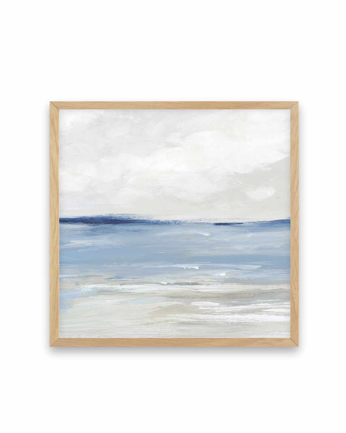 Tranquil Blue Beach Right SQ Art Print