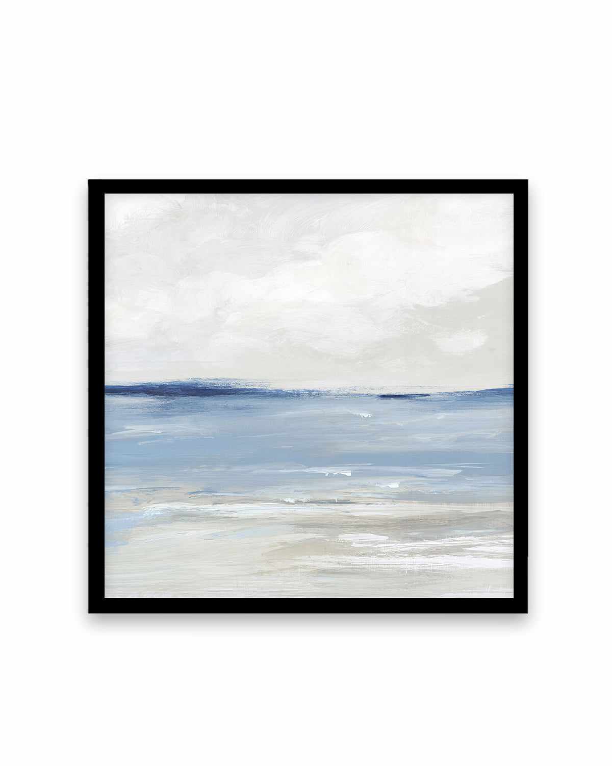 Tranquil Blue Beach Right SQ Art Print