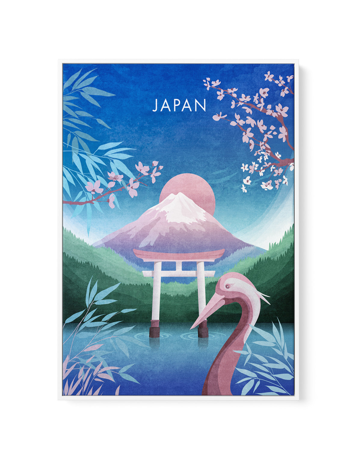 Tranquil Japan Dream by Emel Tunaboylu | Framed Canvas Art Print