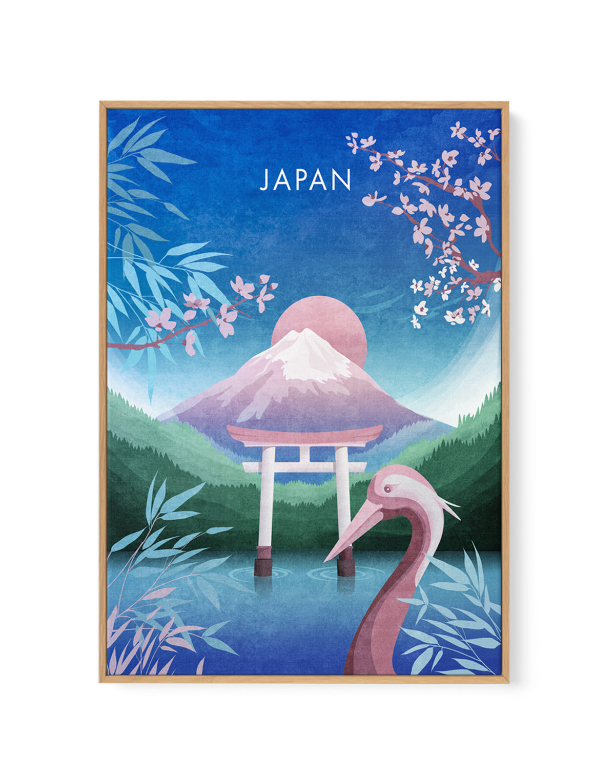 Tranquil Japan Dream by Emel Tunaboylu | Framed Canvas Art Print