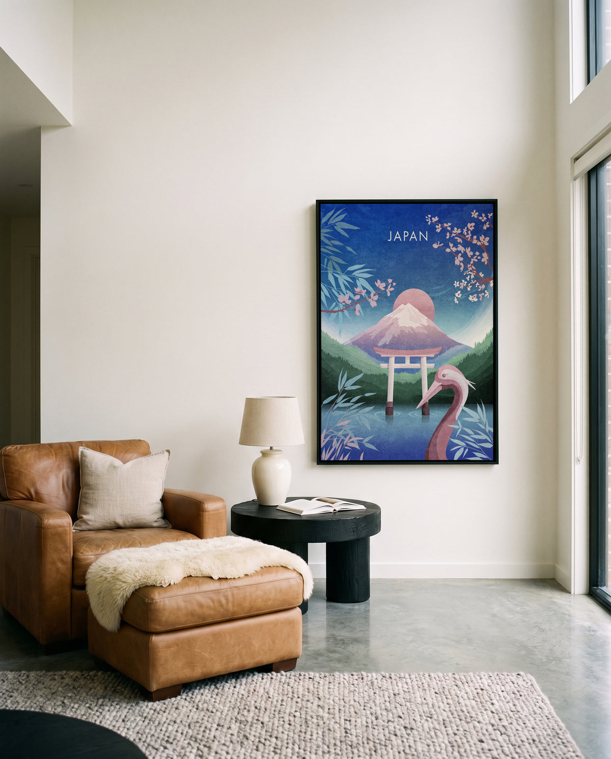 Tranquil Japan Dream by Emel Tunaboylu | Framed Canvas Art Print