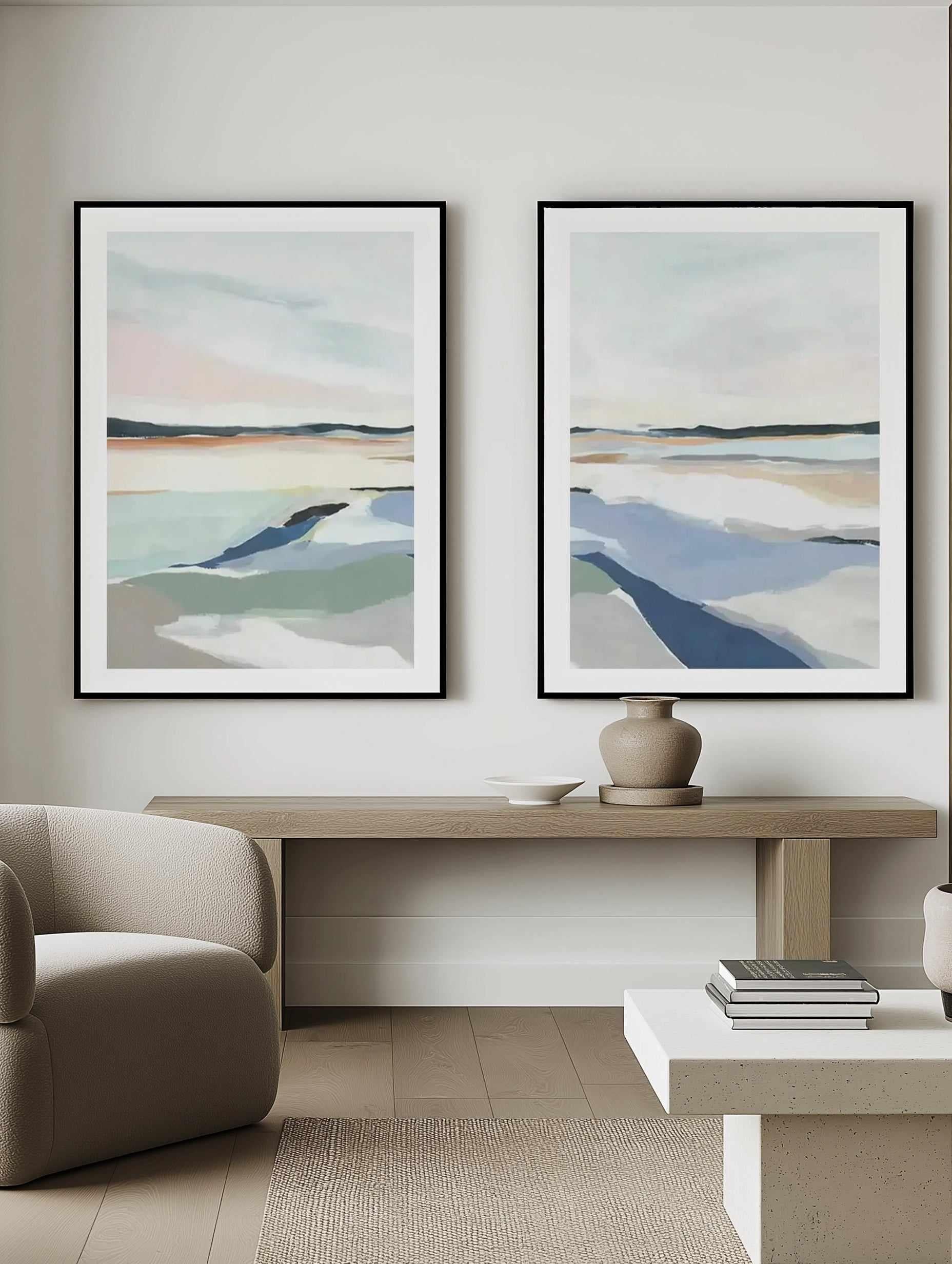 Tranquil PT I & II Art Print Set of 2 | Matching Wall Art