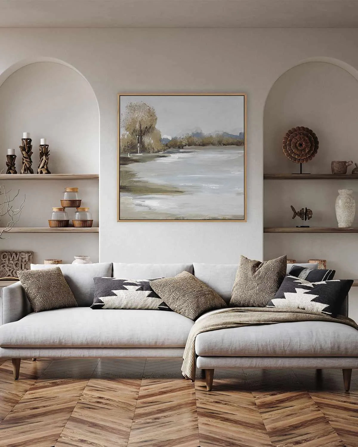 Tree Breeze | Framed Canvas Print from Olive et Oriel where you can shop wallpaper and artworks online