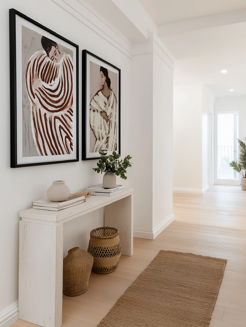 Striped Embrace by Treechild | Art Print from Olive et Oriel where you can shop wallpaper and artworks online