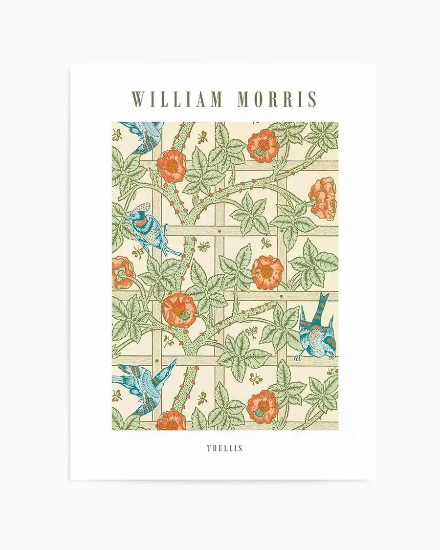 Trellis by William Morris Art Print from Olive et Oriel where you can shop wallpaper and artworks online
