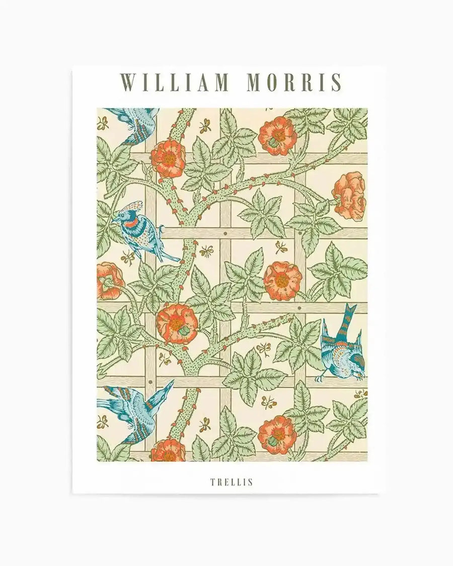 Trellis by William Morris Art Print from Olive et Oriel where you can shop wallpaper and artworks online
