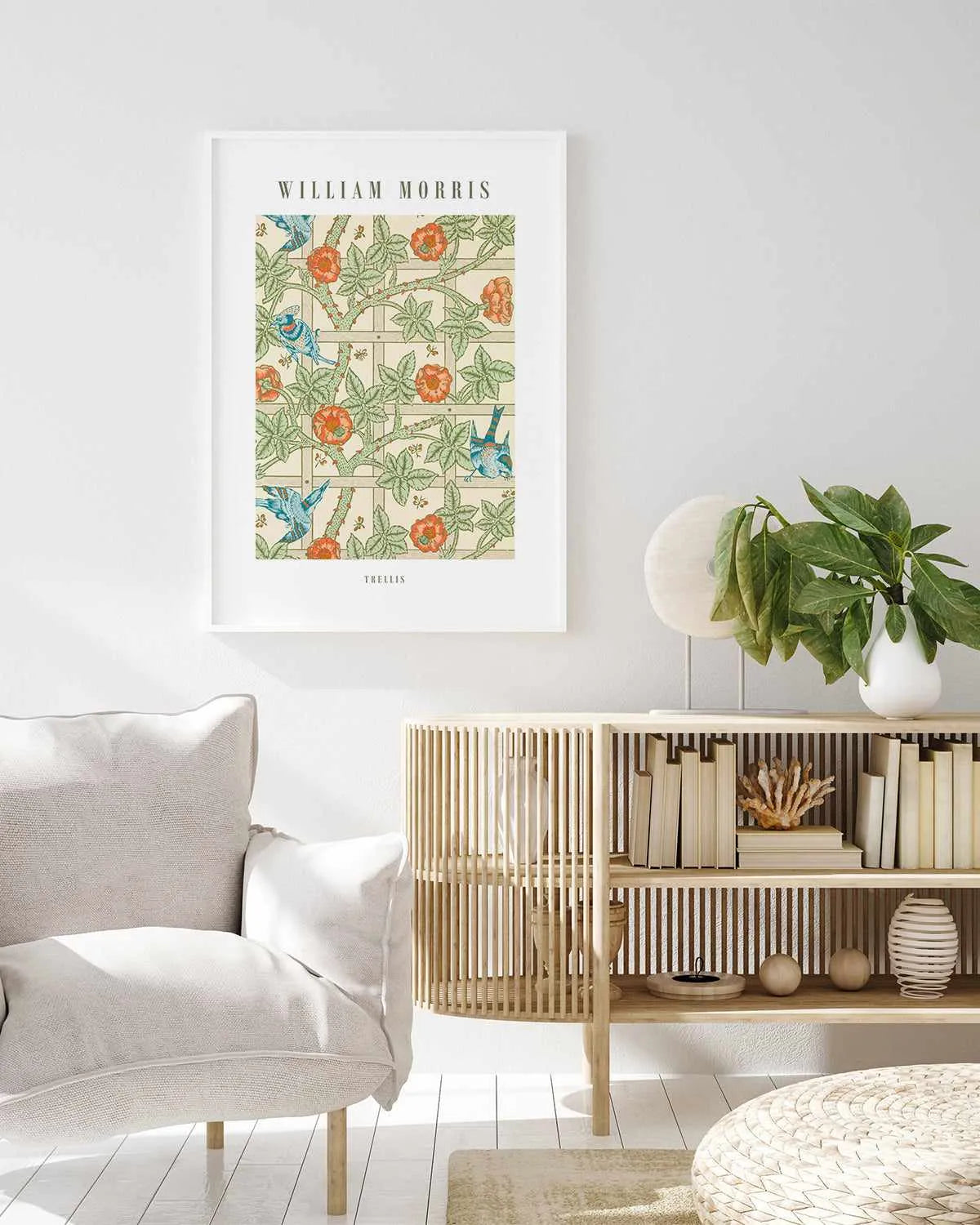 Trellis by William Morris Art Print from Olive et Oriel where you can shop wallpaper and artworks online